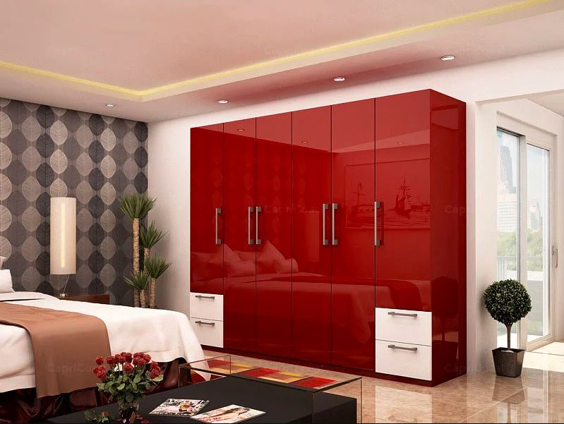 monochromatic red wardrobe