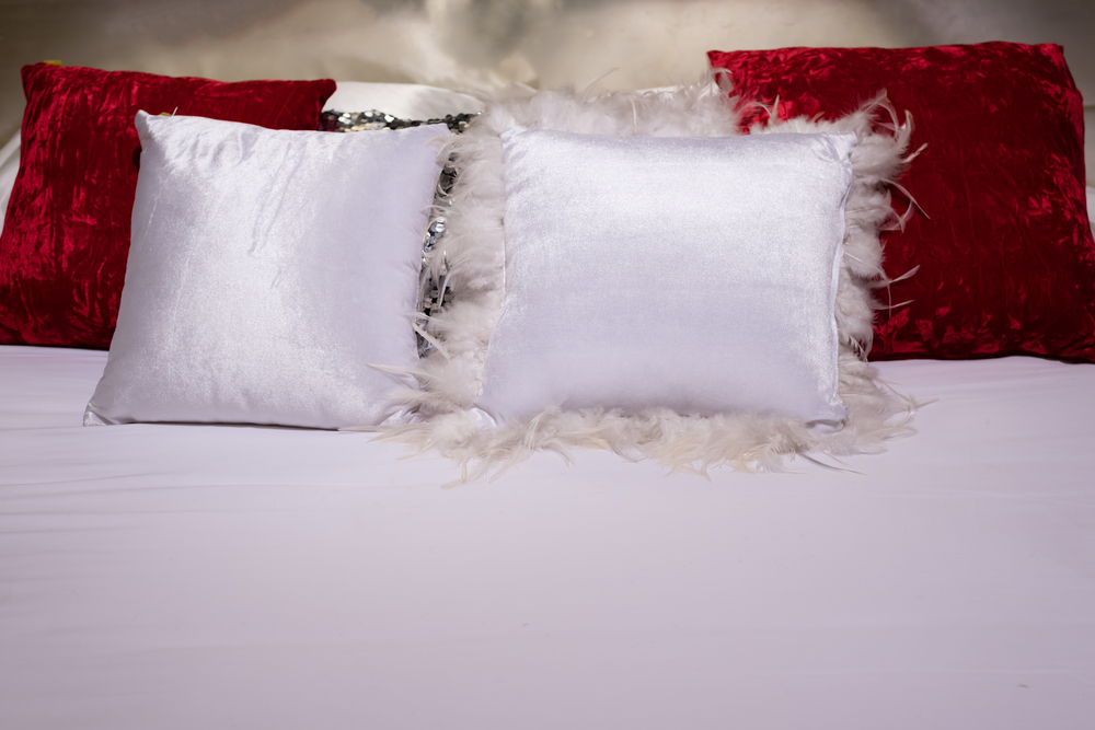 Velvet Cushions with Frills