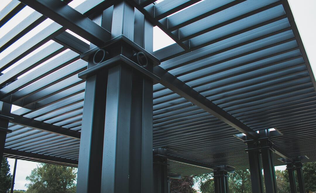 stylish steel pergola design